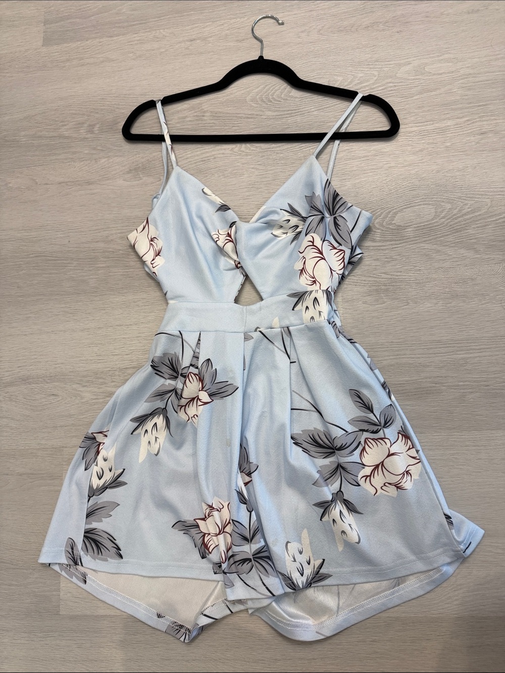 Light Blue Floral Romper